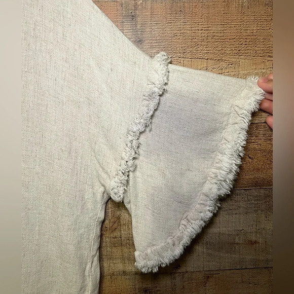 🌻 Bad Little Country Girl Tina size Sm Linen Blend Blouse Costal Beach Country - Picture 5 of 6